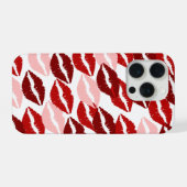 Ästhetische Lippen-Muster-Handyhülle iPhone Hülle (Rückseite (Horizontal))