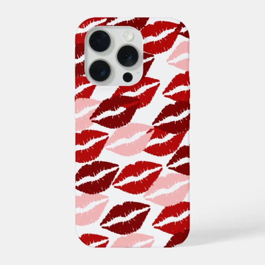 Ästhetische Lippen-Muster-Handyhülle iPhone Hülle (Rückseite)