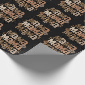 Ästhetische Mama Typografie Leopard Druckgeschenk Geschenkpapier (Ecke)