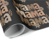Ästhetische Mama Typografie Leopard Druckgeschenk Geschenkpapier (Rolleneckpunkt)