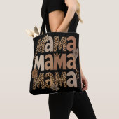 Ästhetische Mama Typografie Leopard Print Tasche (Von Nahem)