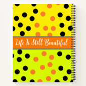 Ästhetische Mehrfarbige Anfangsbezeichnung Mit Mon Notizblock (Rückseite)