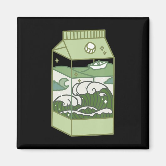 Ästhetische Milchkasten Kunstwerk Niedlich Kawaii  Magnet (Vorne)