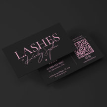Ästhetische Minimal-Wimpern-Tech Pink Schwarz