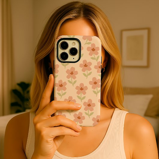 Ästhetische Minimalistische Pastell-Muster iPhone Hülle