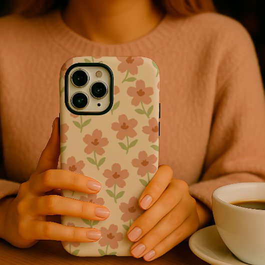 Ästhetische Minimalistische Pastell-Muster iPhone Hülle