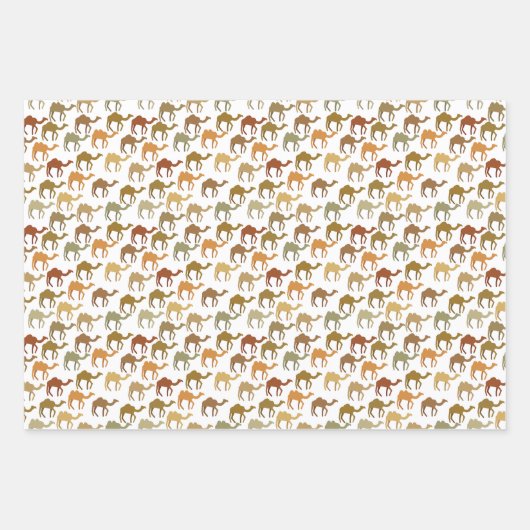 Ästhetische Moderne erthy Camel Animal Pattern Geschenkpapier Set (Vorderseite 2)