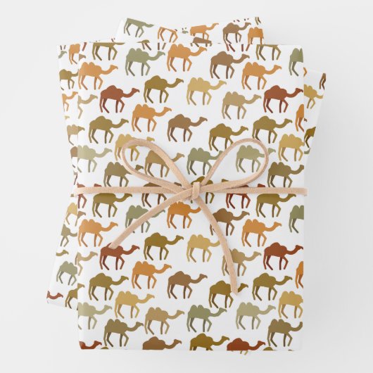 Ästhetische Moderne erthy Camel Animal Pattern Geschenkpapier Set (Beispiel)