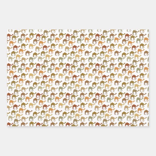 Ästhetische Moderne erthy Camel Animal Pattern Geschenkpapier Set (Vorderseite 3)