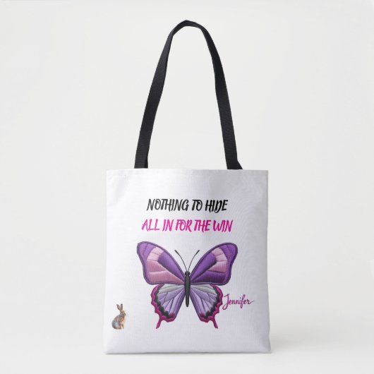 Ästhetische moderne florale Schmetterling Clear Ba Tasche (Vorderseite)