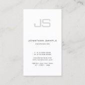 Ästhetische Monogramm Schwarz-weiß sauber Beruflic Visitenkarte (Rückseite)