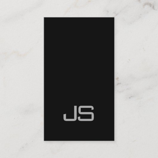 Ästhetische Monogramm Schwarz-weiß sauber Beruflic Visitenkarte (Vorderseite)