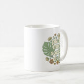 Ästhetische Monstera & Florals Kaffeetasse (VorderseiteRechts)