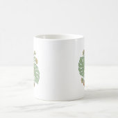 Ästhetische Monstera & Florals Kaffeetasse (Mittel)
