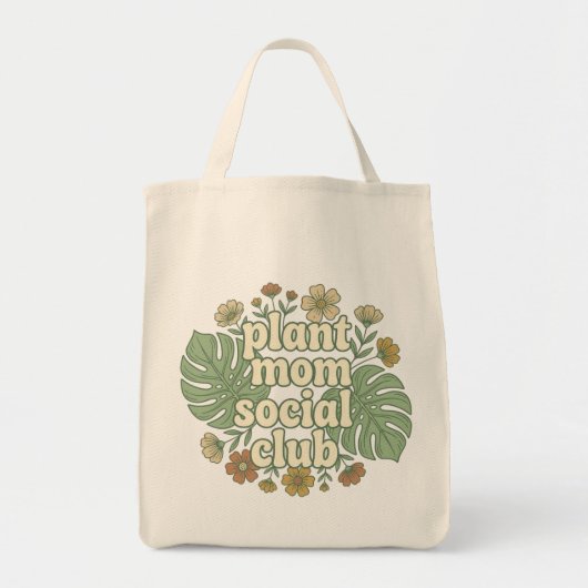Ästhetische Monstera & Florals Tragetasche (Vorne)