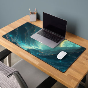 Ästhetische Moon Desk Mat - Große Neopren Mouse Pa Schreibtischunterlage