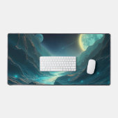 Ästhetische Moon Desk Mat - Große Neopren Mouse Pa Schreibtischunterlage (Tastatur & Maus)