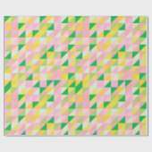 Ästhetische Muster in niedlichen Rosa und Grün Geschenkpapier (Flach)