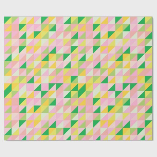 Ästhetische Muster in niedlichen Rosa und Grün Geschenkpapier (Flach)