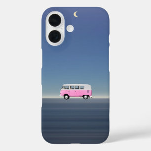 Ästhetische Nacht Reise Retro Strand Bombe iPhone 16 Hülle