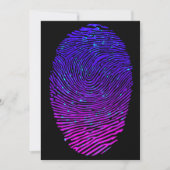 Ästhetische Neon Fingerprint Lumineszenz Einladung (Vorderseite)