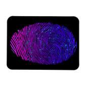 Ästhetische Neon Fingerprint Lumineszenz Magnet (Horizontal)