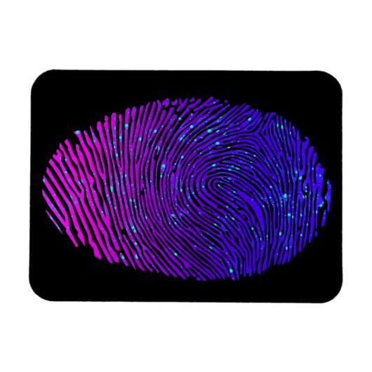 Ästhetische Neon Fingerprint Lumineszenz Magnet (Horizontal)