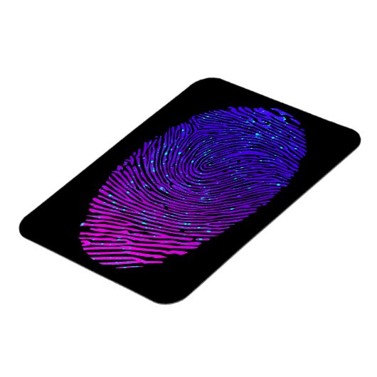 Ästhetische Neon Fingerprint Lumineszenz Magnet (Linke Seite)