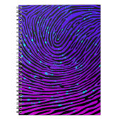 Ästhetische Neon Fingerprint Lumineszenz Notizblock (Vorderseite)
