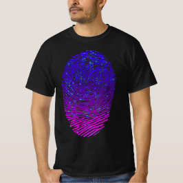 Ästhetische Neon Fingerprint Lumineszenz T-Shirt