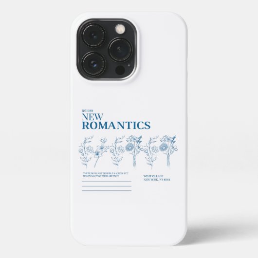 Ästhetische Neue Romantik Minimal Floral iPhone Hülle (Rückseite)
