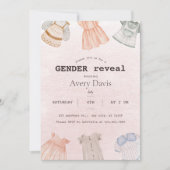 Ästhetische neutrale Geschlechtsorgane zeigen Baby Einladung (Vorderseite)