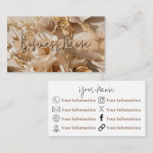 Ästhetische neutrale goldene Visitenkarte (Vorne/Hinten)