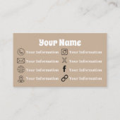 Ästhetische neutrale goldene Visitenkarte (Rückseite)