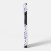 Ästhetische Niedliche Violetschmetterling iPhone Hülle (Linke Seite)