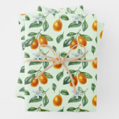 Ästhetische Orange Citrus Frucht Food Geschenkpapier Set (Beispiel)
