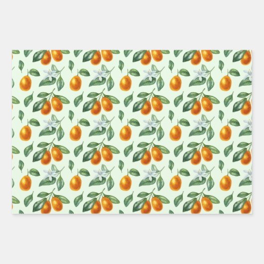 Ästhetische Orange Citrus Frucht Food Geschenkpapier Set (Vorderseite)