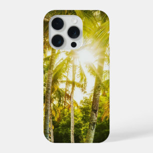 Ästhetische Palmen Golden Sunburst iPhone-Hülle iPhone 15 Pro Hülle
