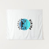 Ästhetische Palmen & Ocean Vibes Retro Tropical Wandteppich (Vorderseite (Horizontal))