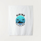 Ästhetische Palmen & Ocean Vibes Retro Tropical Wandteppich (Vorderseite)