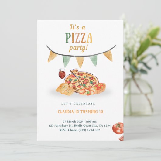 Ästhetische Party Einladung (Stehend Vorderseite)