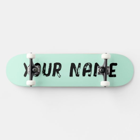 Ästhetische Pastel Green Skateboard (Horizontal)