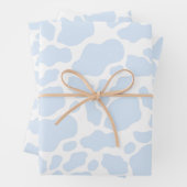 Ästhetische Pastel Light Blue Kuh Geschenkpapier Set (Beispiel)