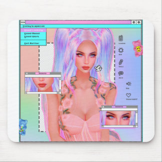 Ästhetische Pastel POC Girl Mousepad