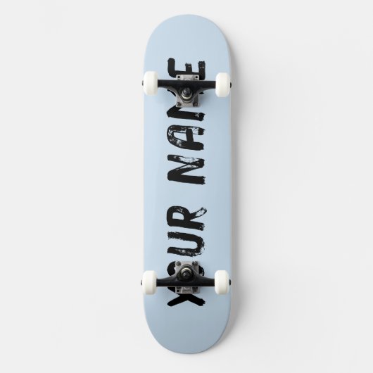 Ästhetische Pastel Sky Blue Skateboard (Vorderseite)