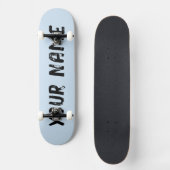 Ästhetische Pastel Sky Blue Skateboard (Vorderseite)