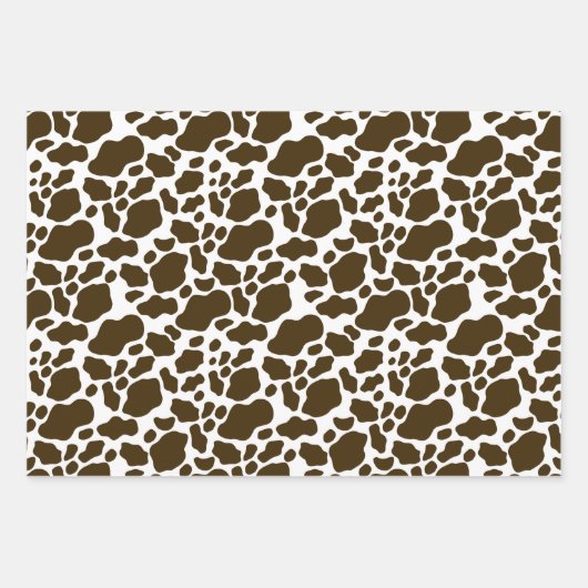 Ästhetische Pastell Brown Cow Print Geschenkpapier Set (Vorderseite 3)