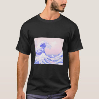 Ästhetische Pastell-Lila Große Welle Kawaii Japan T-Shirt