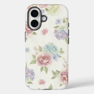 Ästhetische Pastell-Pfingstrose iPhone 16 Hülle
