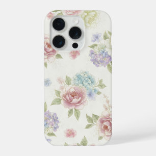 Ästhetische Pastell-Pfingstrose iPhone 15 Pro Hülle